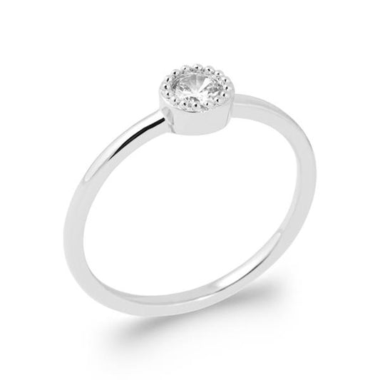 bague solitaire contour fantaisie