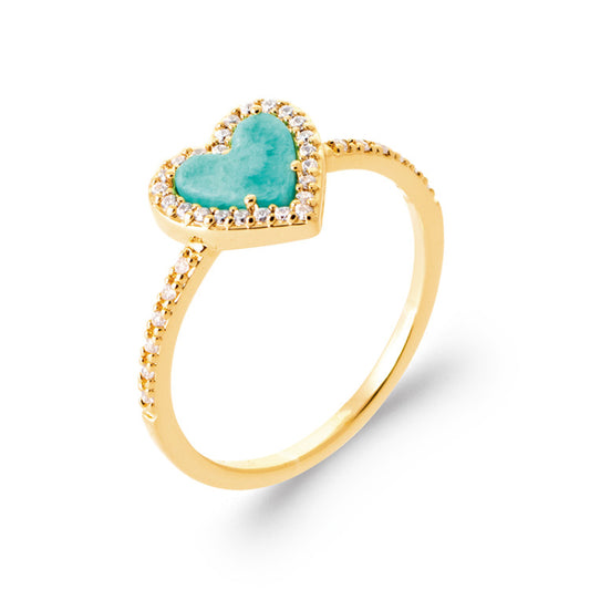 bague saint valentin coeur amazonite