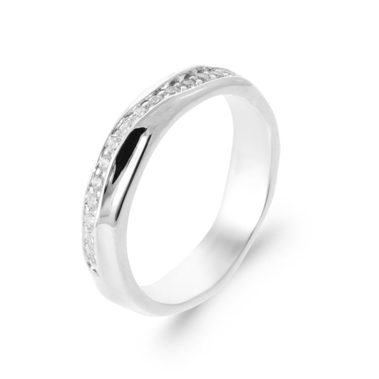 Bague irrégulière Argent 925 Rhodié