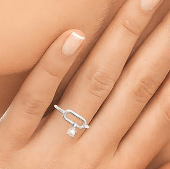 Bague avec perle de culture argent