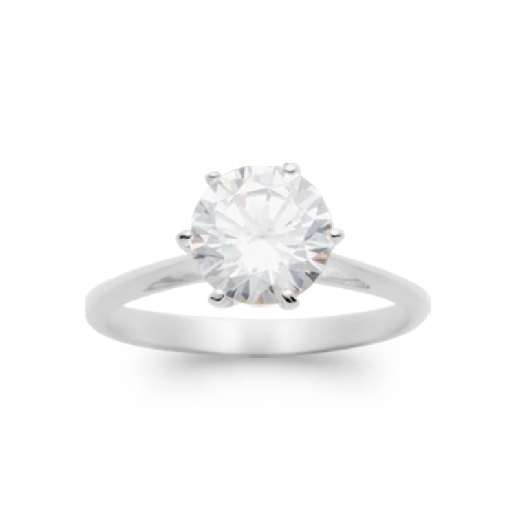 Bague Solitaire argent 925 et OZ 8mm