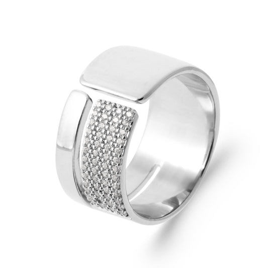 Bague chic large argent 925 OZ