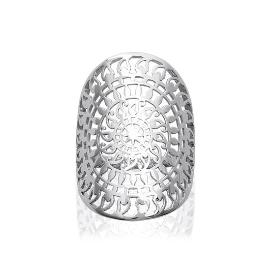 Bague orientale argent 925 rhodié