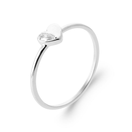 Bague petit coeur argent