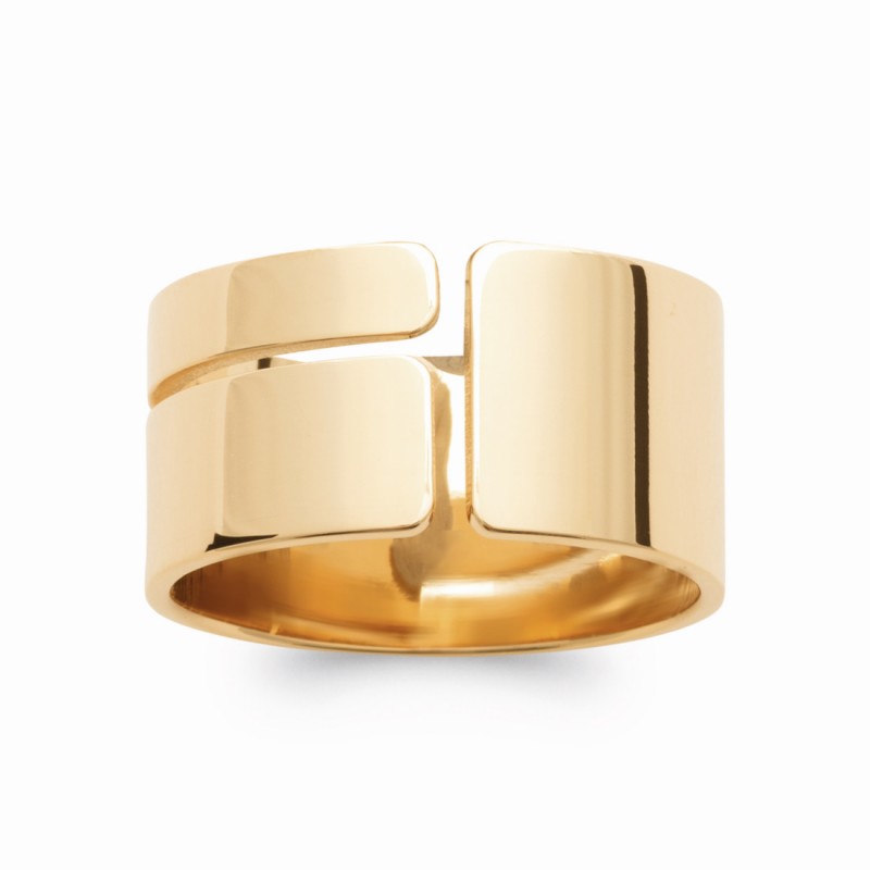 Bague Large Taille 60 – Carte Île De La Réunion Plaqué Or 18K – Signée MILANORA