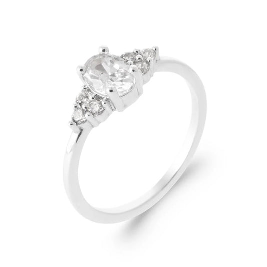 baue solitaire blanc chic