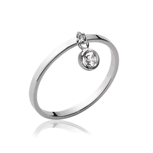 Bague breloque Argent Rhodié oz