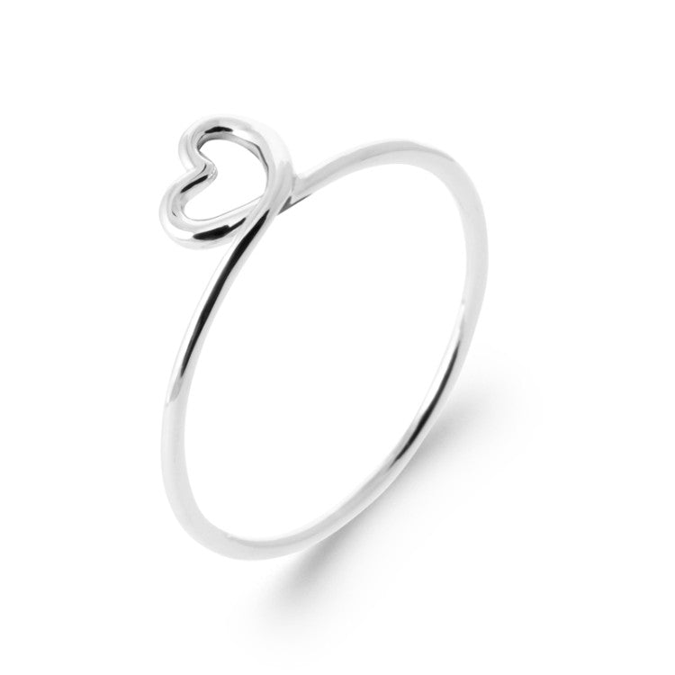 bague coeur original argent