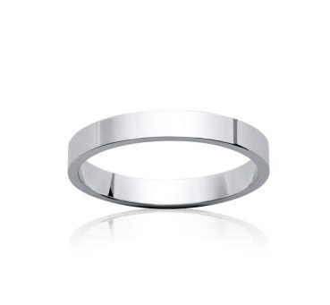 Bague alliance argent 925 ruban plat